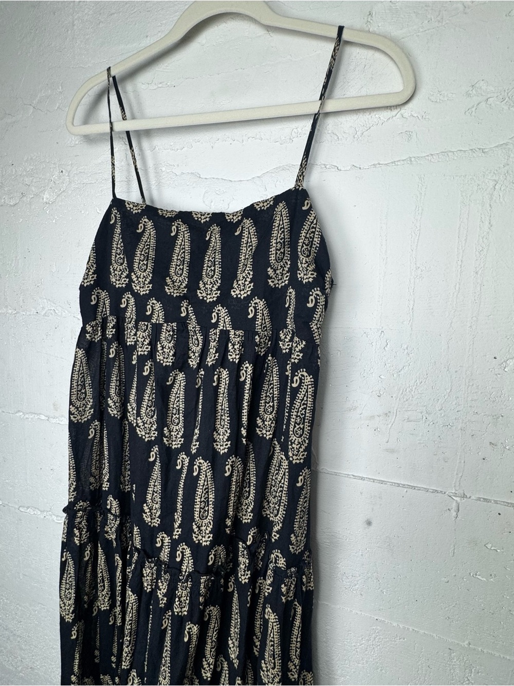 Denim and Supply Ralph Lauren Paisley Printed Tiered books Maxi dress M Cotton - Picture 2 of 12